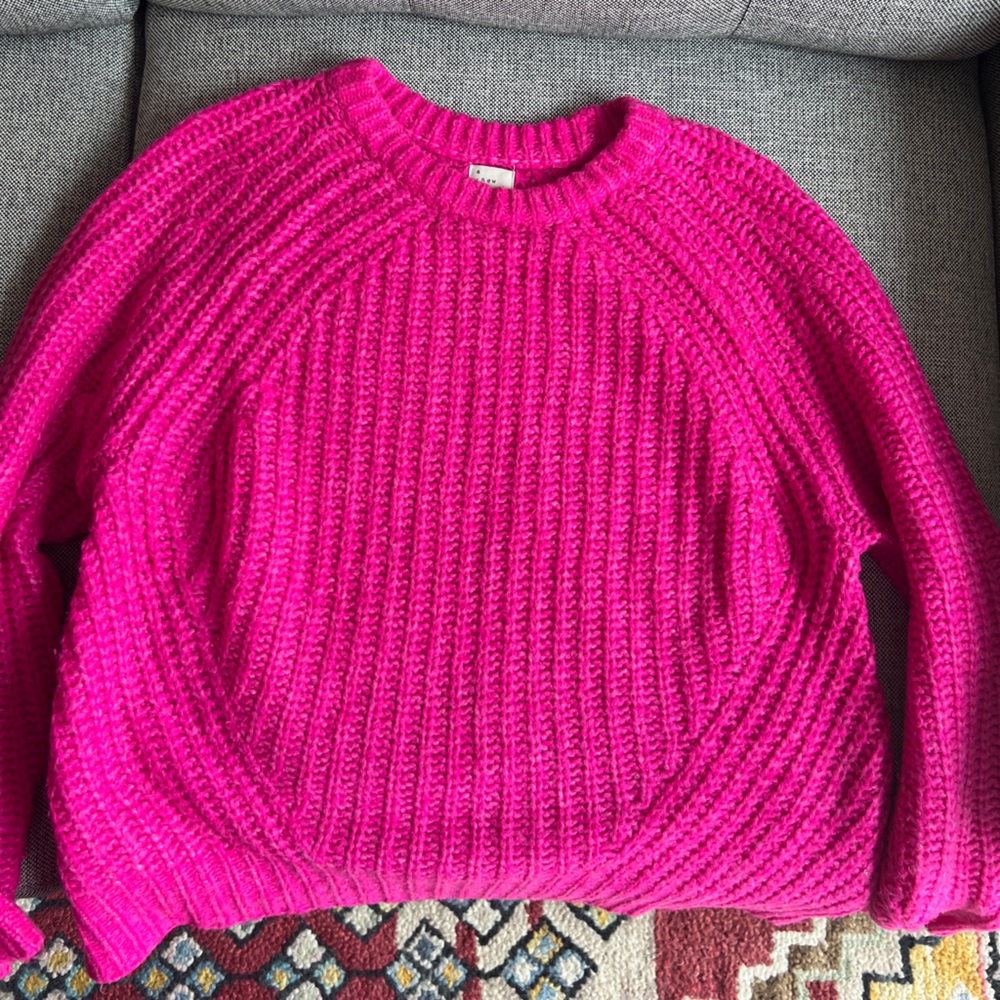 Hot Pink Knit Sweater